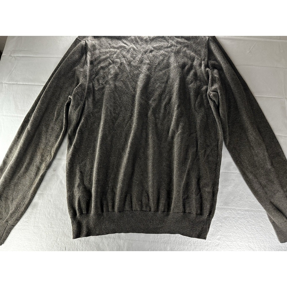 J Crew Cashmere Blend Sweater Mens Large Gray Crewneck Pullover - Picture 3 of 13